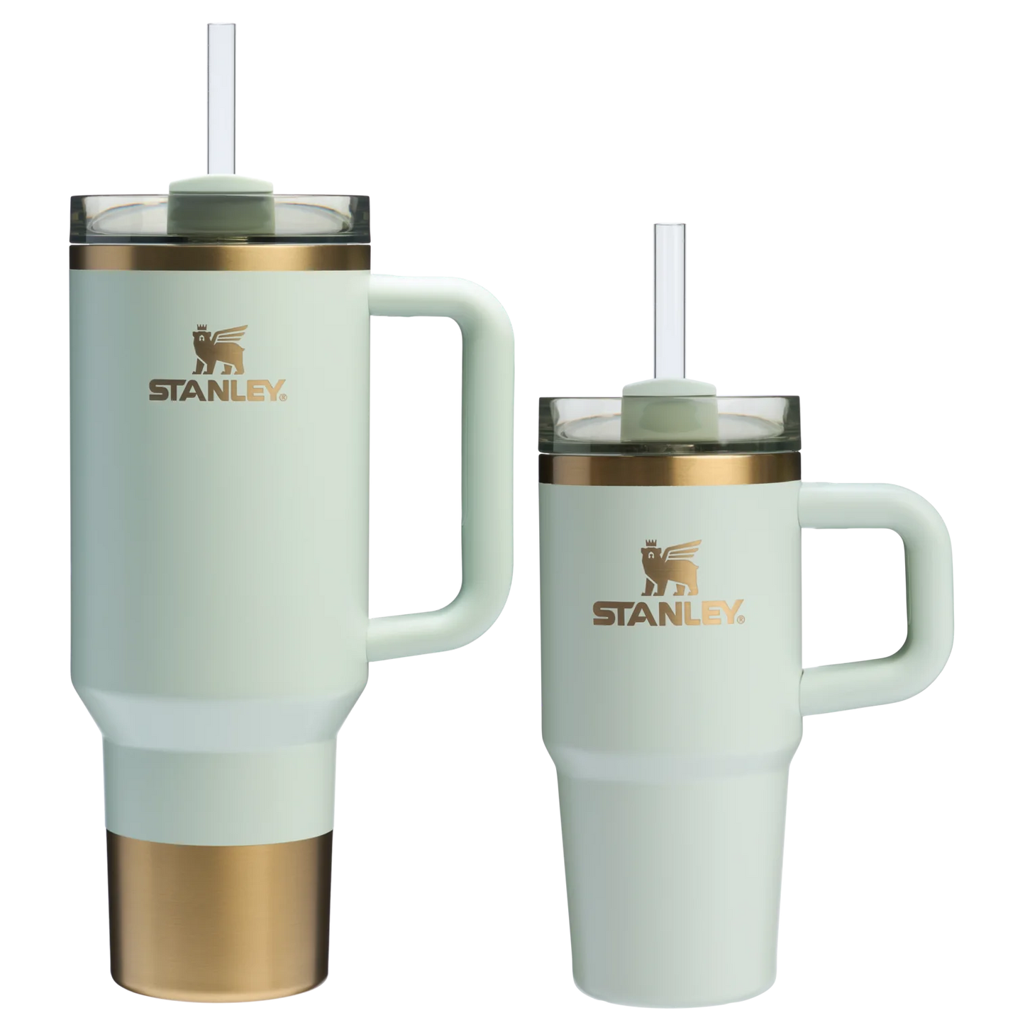 Stanley Holiday Quencher H2.0 Samesies Sip Set 40oz & 14oz "Gilded Celadon"