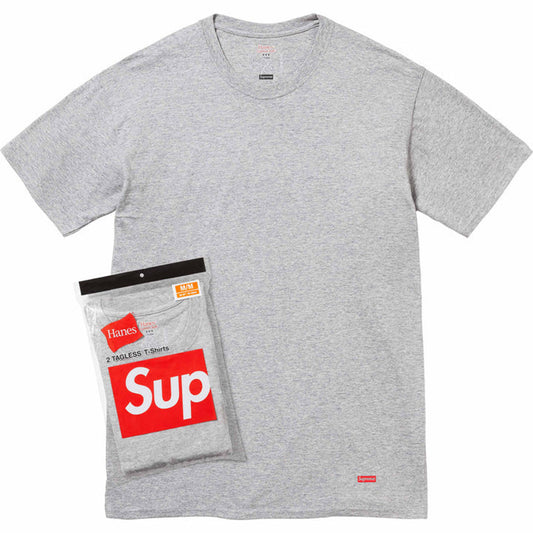 Supreme Hanes Tagless Tees "Heather Grey" (2 Pack)